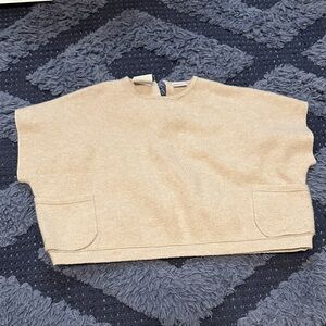 Zara Taupe Short Sleeve Top
